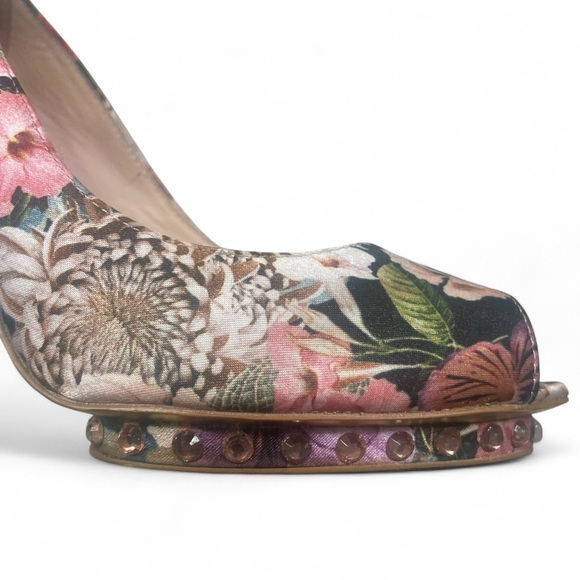 Ted Baker Multicolor Floral Heels 39 - Picture 6 of 6